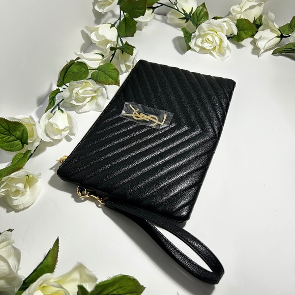 Black YSL Monogram Small Pouch - Picture 4 of 11